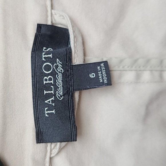 TALBOTS Women’s Khaki Front Ruffle 3/4 Sleeve Jacket Size 6 - Picture 4 of 10